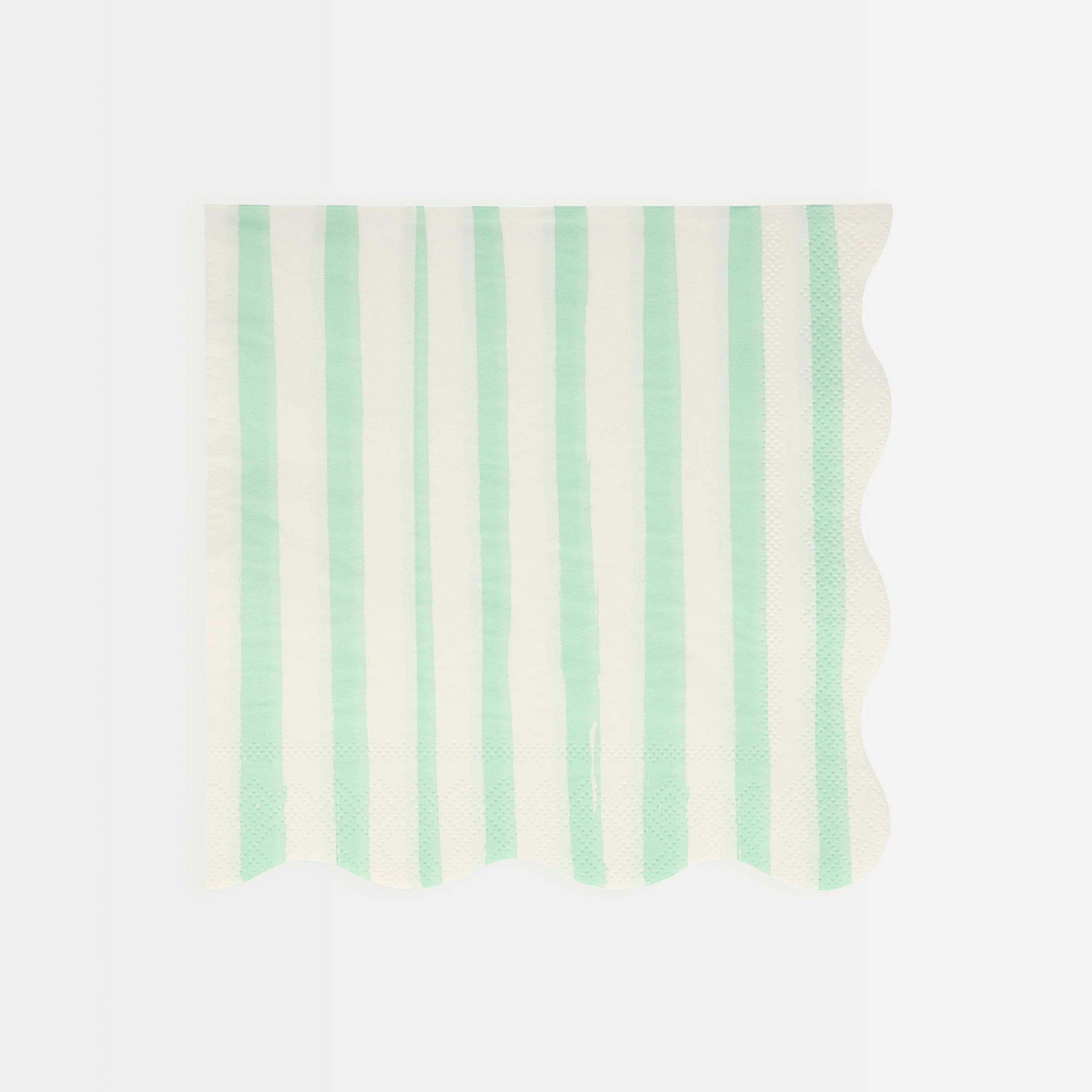 Mint Stripe Large Napkins