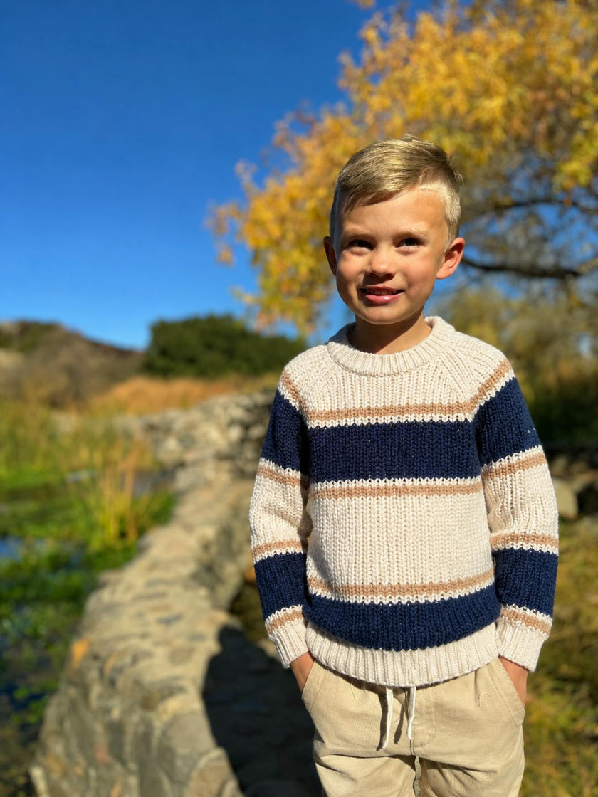 CHUNKY blue/cream sweater