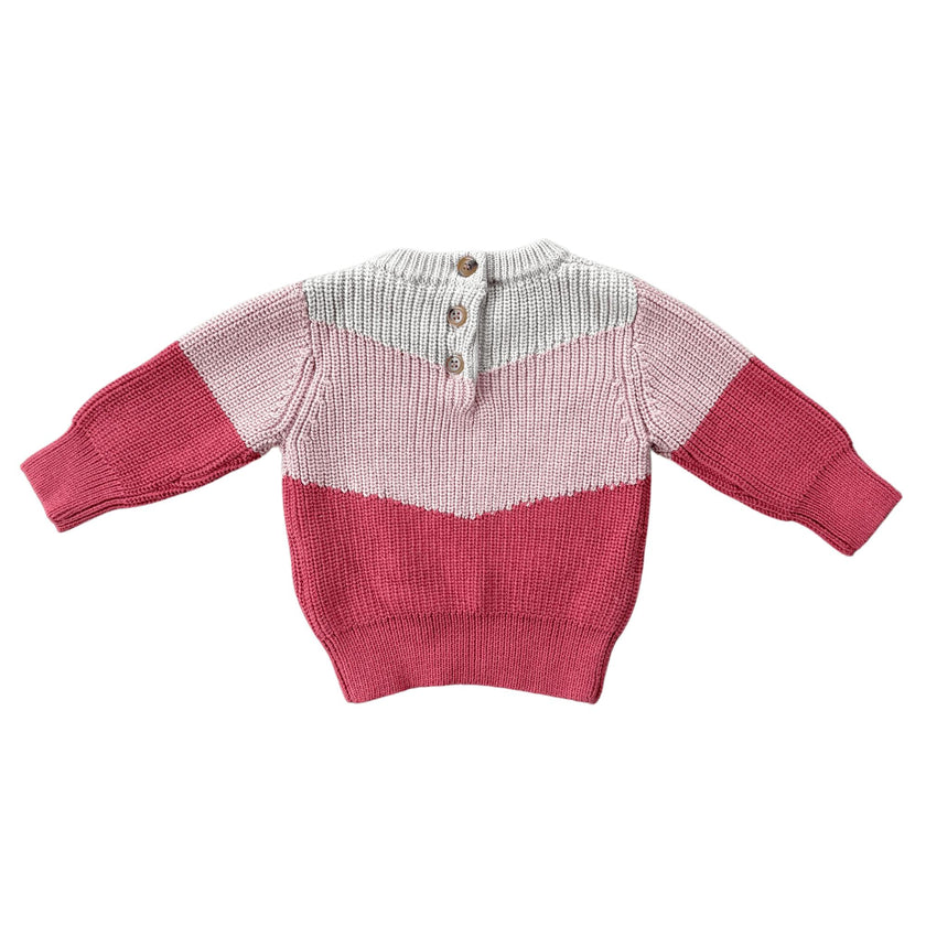 Girl's Colorblock Knit Sweater