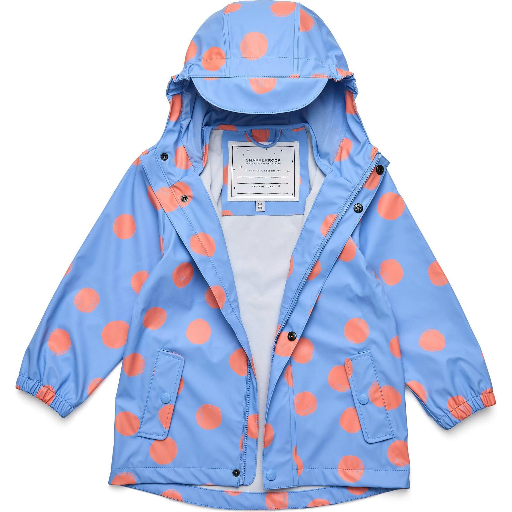 Cornflower Polka Dot Recycled Waterproof Raincoat