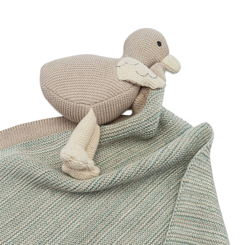 Charlie Farmhouse Knitted Lovey  Blanket (Georgie the Goose)