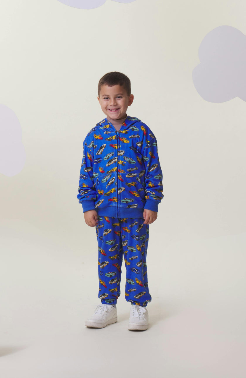Soft Fleece Jogger, Blue Hot Rod