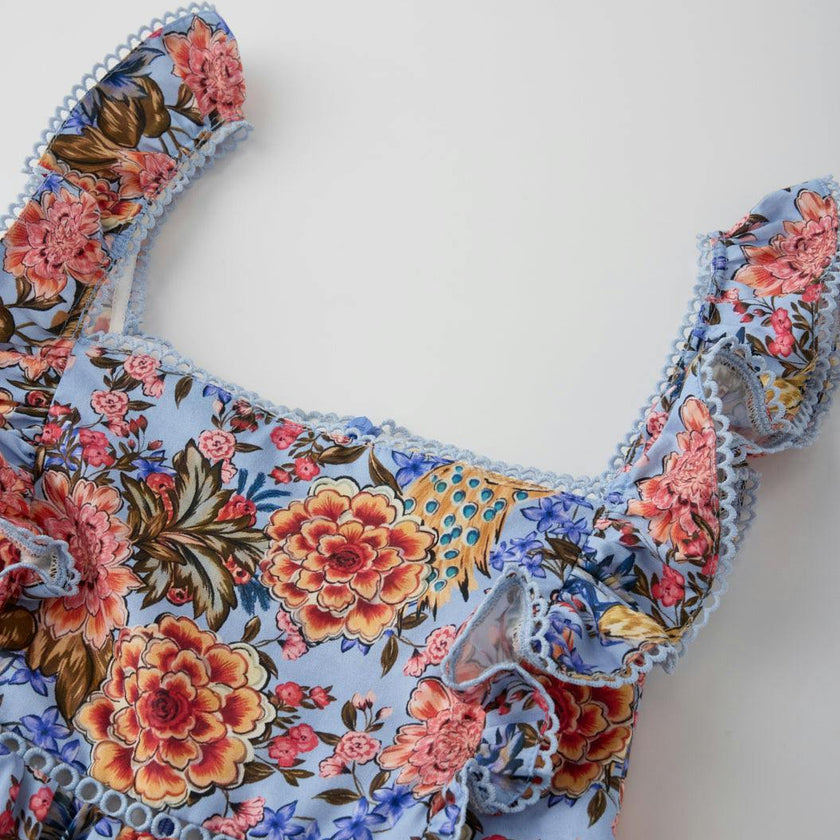 Iliana Cotton Frill Maxi Dress