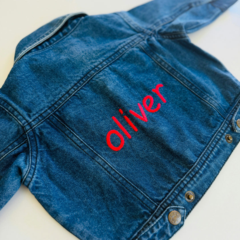 Baby Denim Jacket - Custom Embroidered