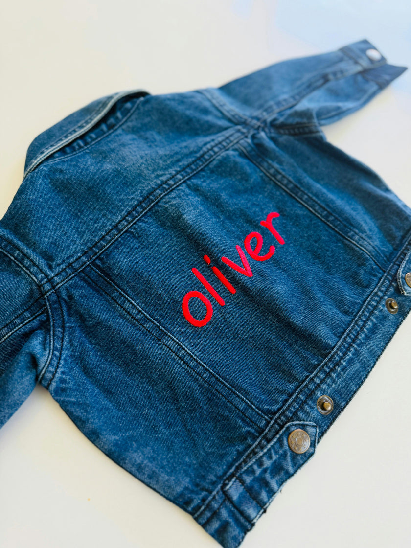 Baby Denim Jacket - Custom Embroidered