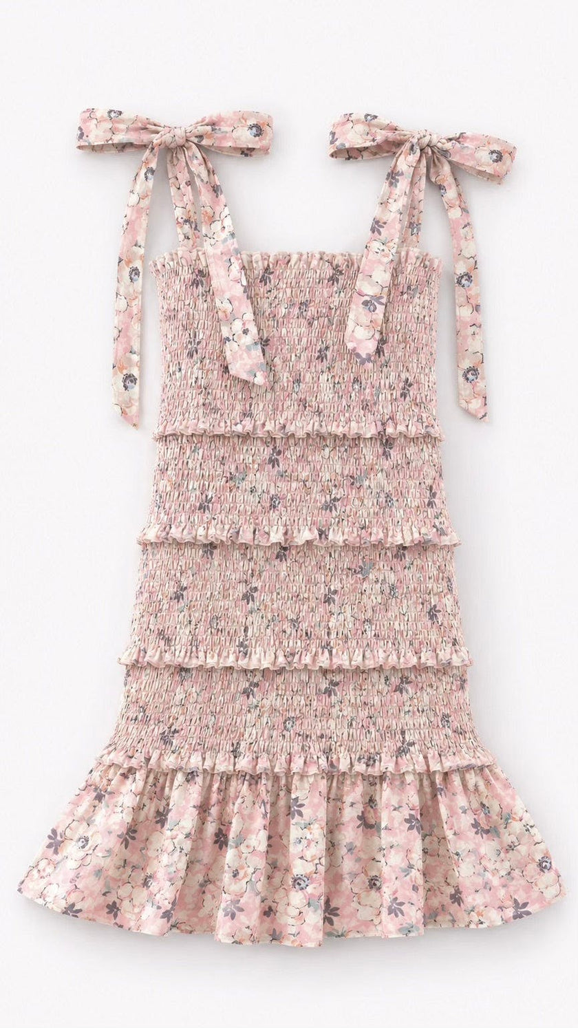 Reine Dress Blush Meadow Pink