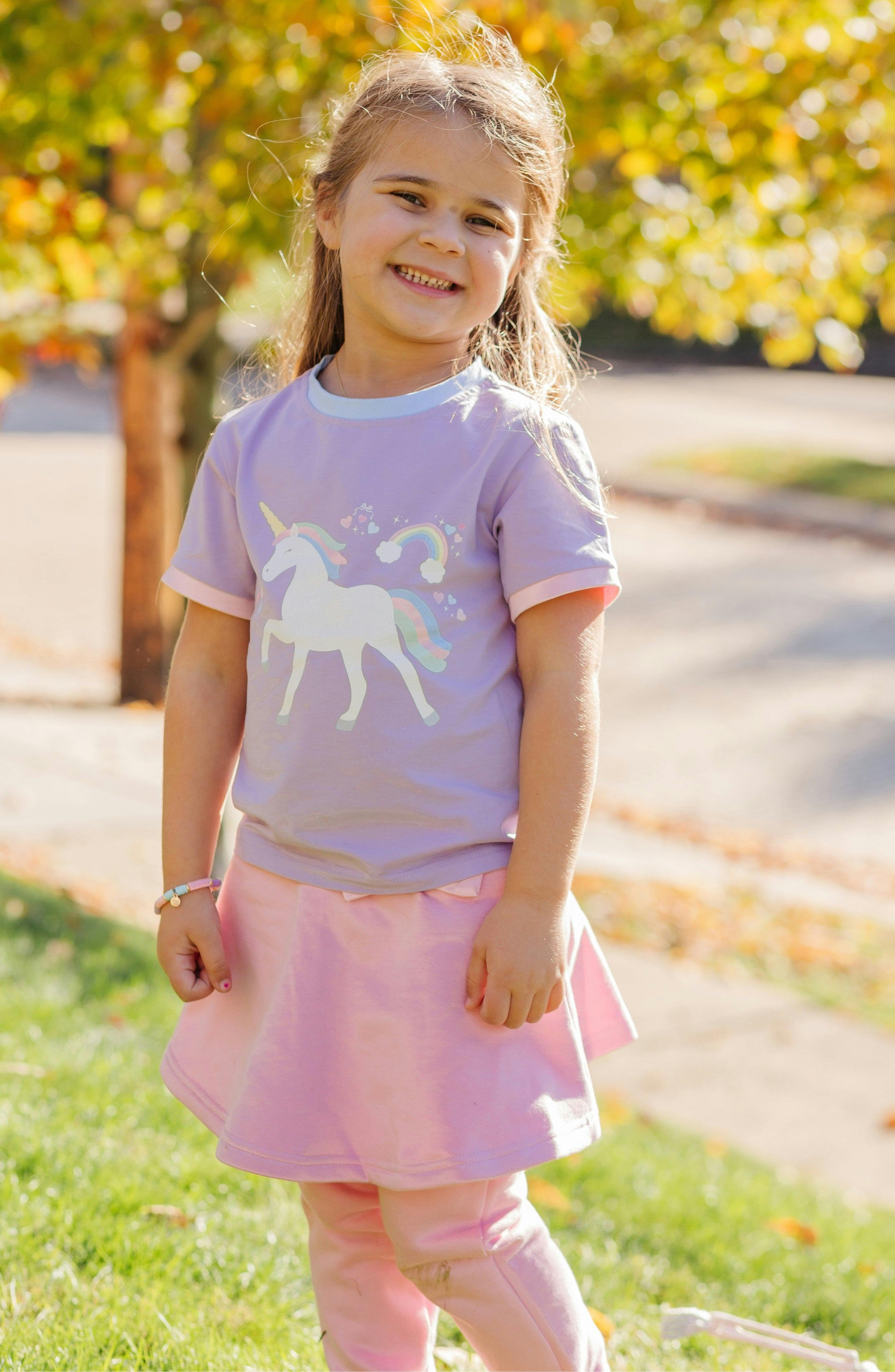 Girls Rainbow Unicorn T-Shirt