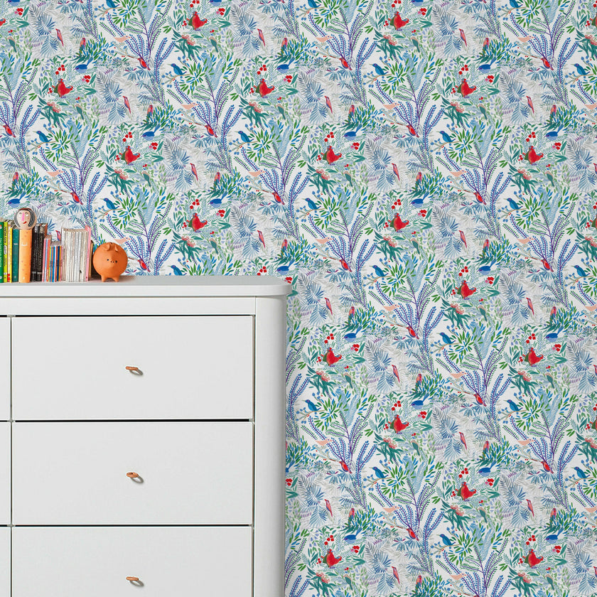 Papier peint JAZZ coloris Bleu