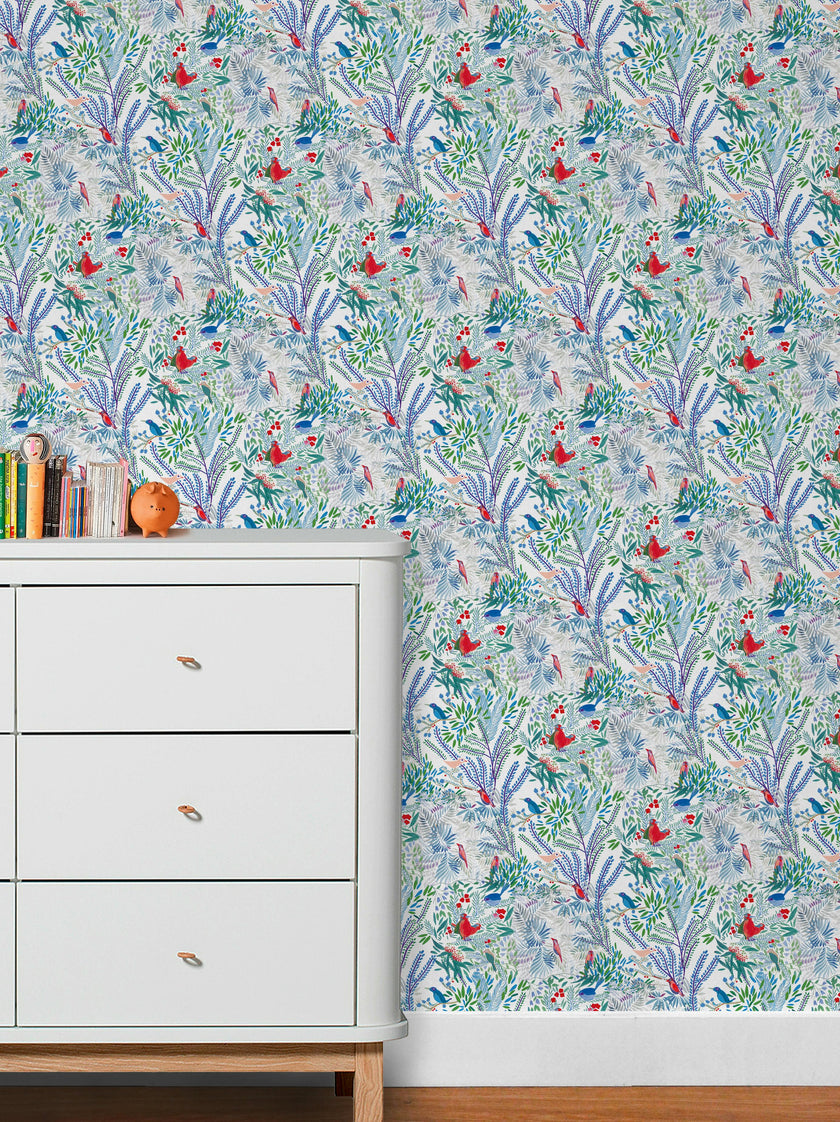 Wallpaper JAZZ color Bleu