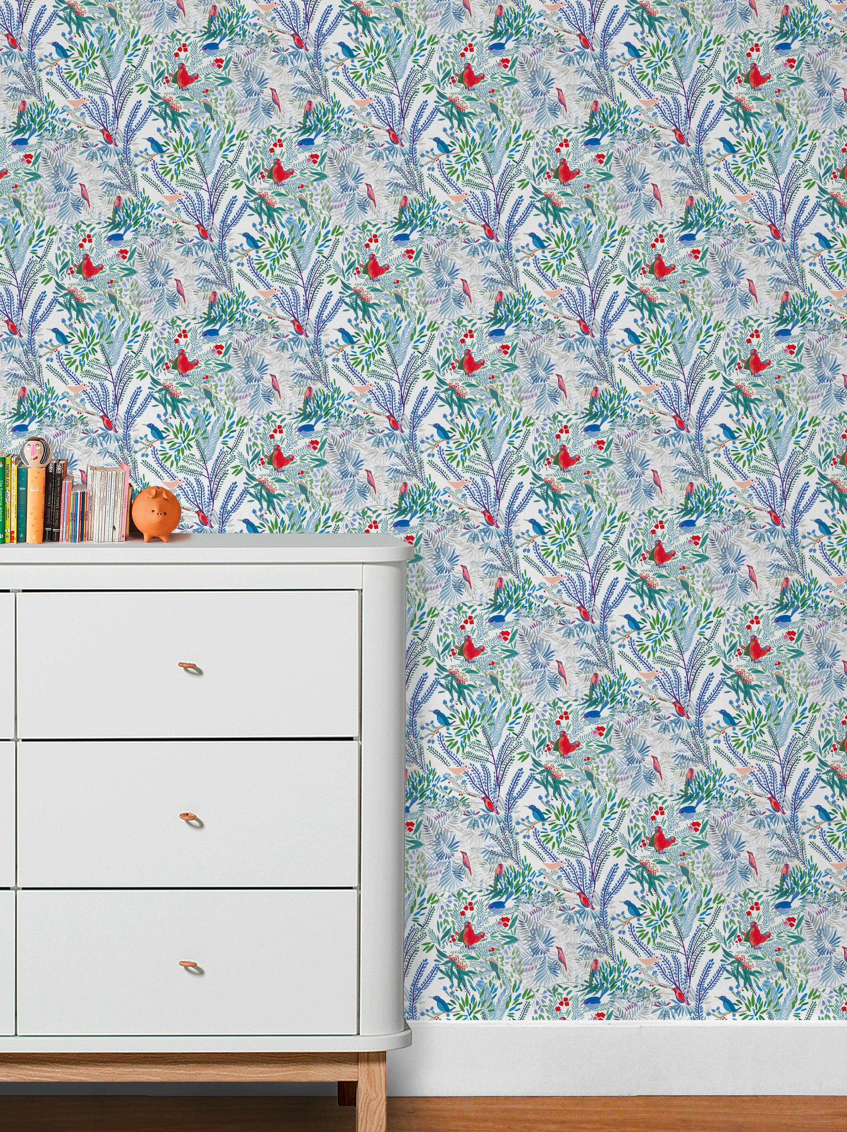 Papier peint JAZZ coloris Bleu