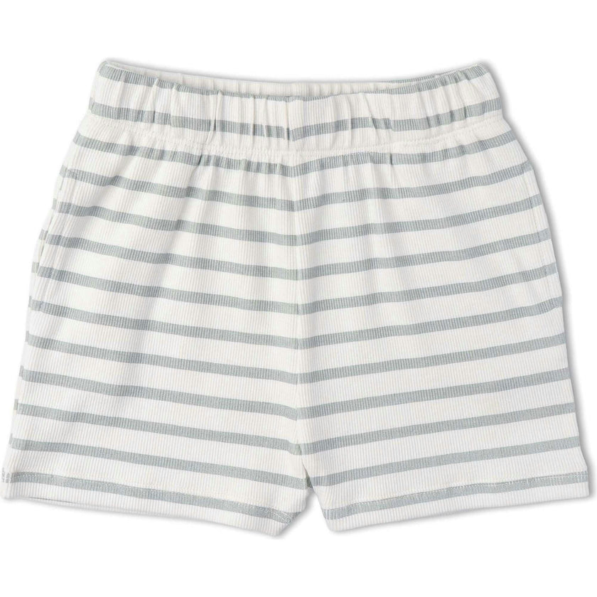 Organic Tank Top & Shorts Set - Fog Stripes