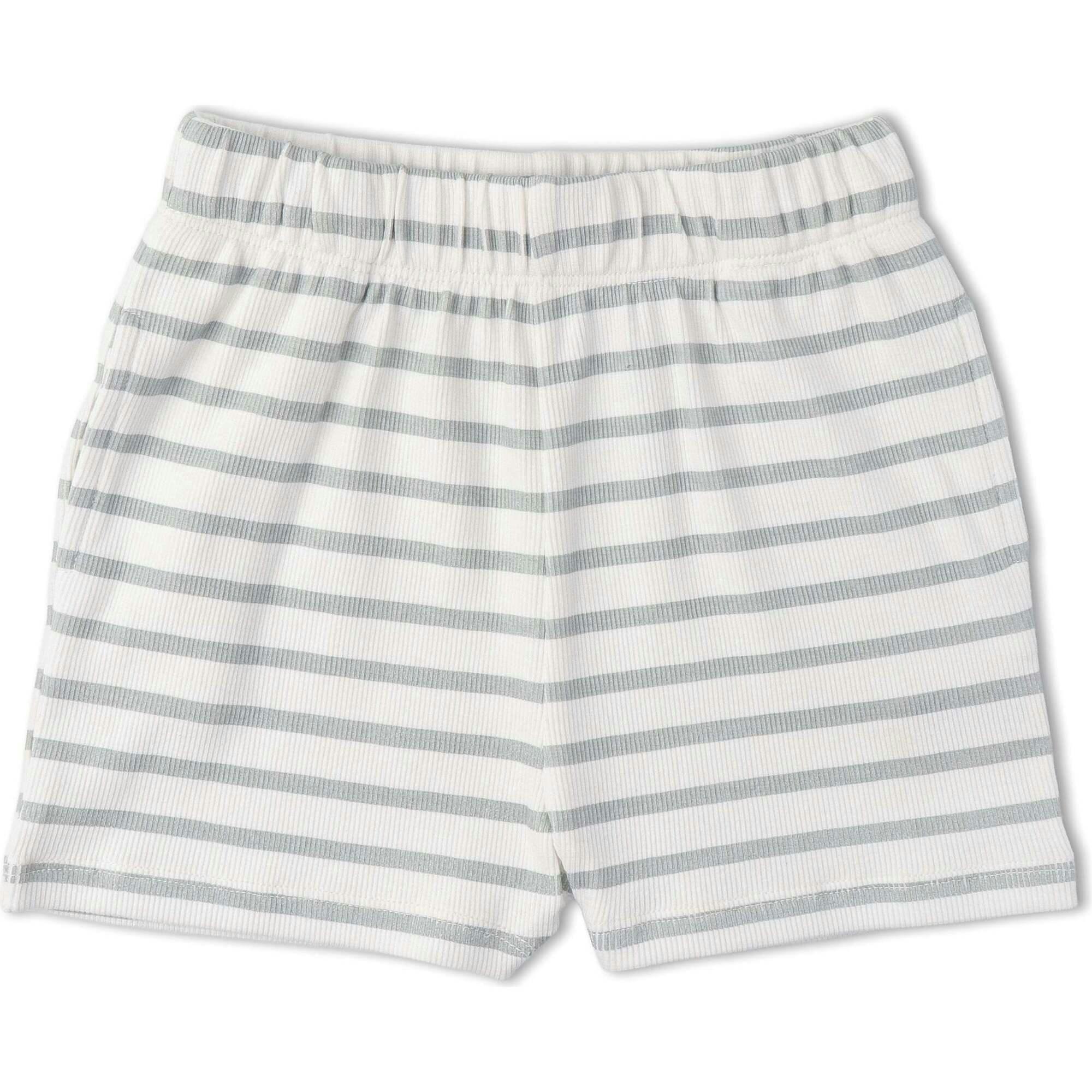 Organic Tank Top & Shorts Set - Fog Stripes