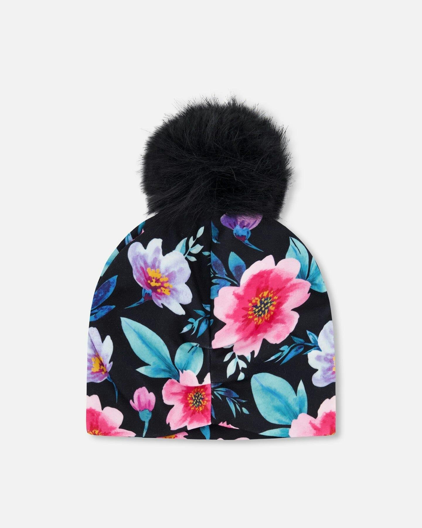 Stretch Jersey Hat With Pompom
