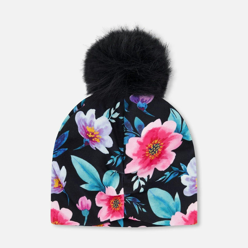 Stretch Jersey Hat With Pompom
