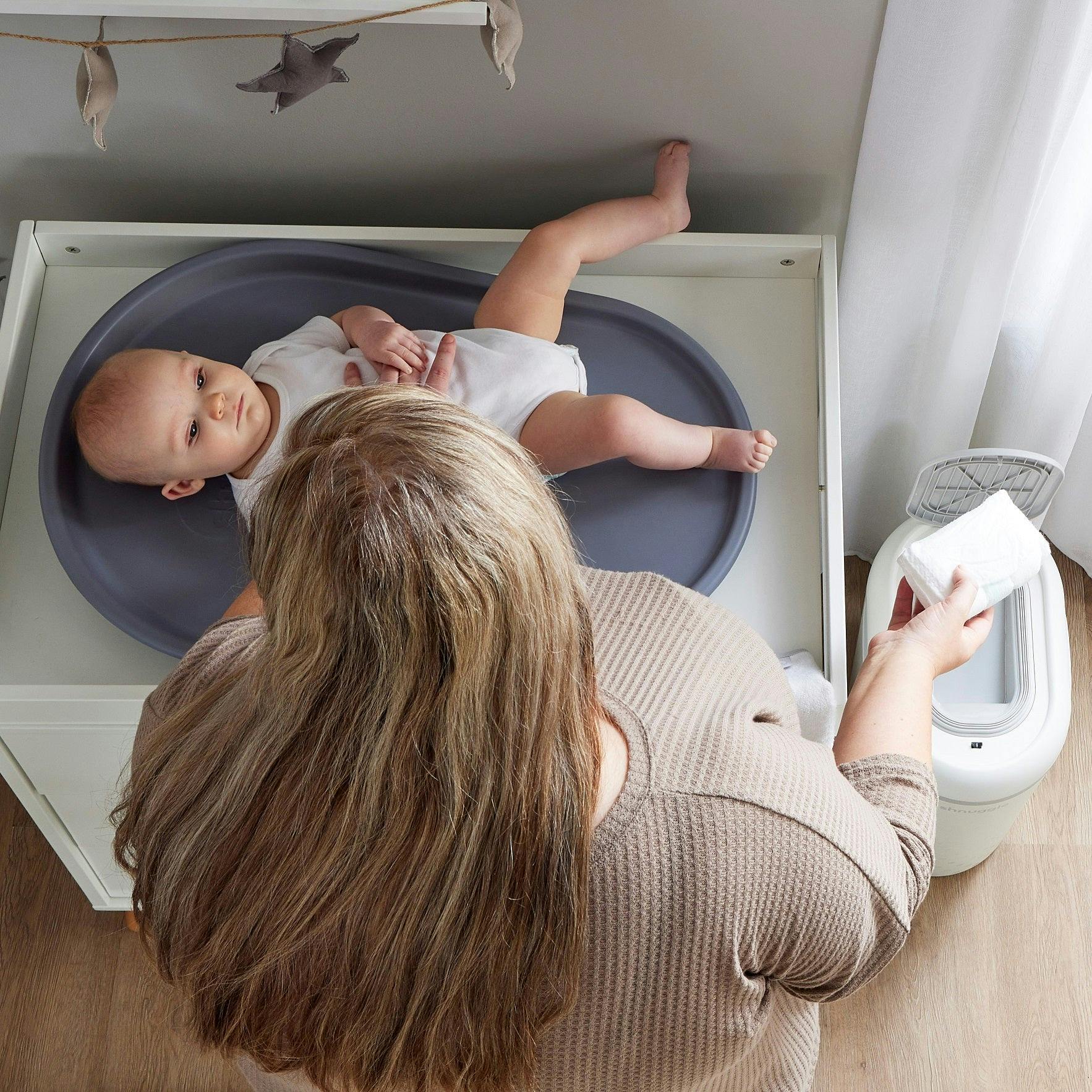 Shnuggle Eco-Touch Nappy Bin Diaper Pail + 30 Better Bag Liners