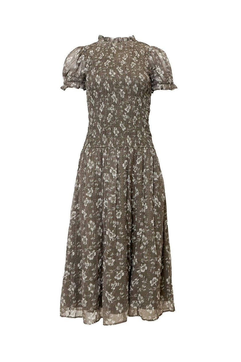 Jennifer Dress in Olive Blossom