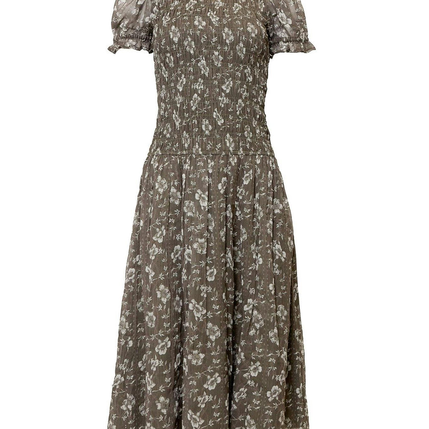 Jennifer Dress in Olive Blossom