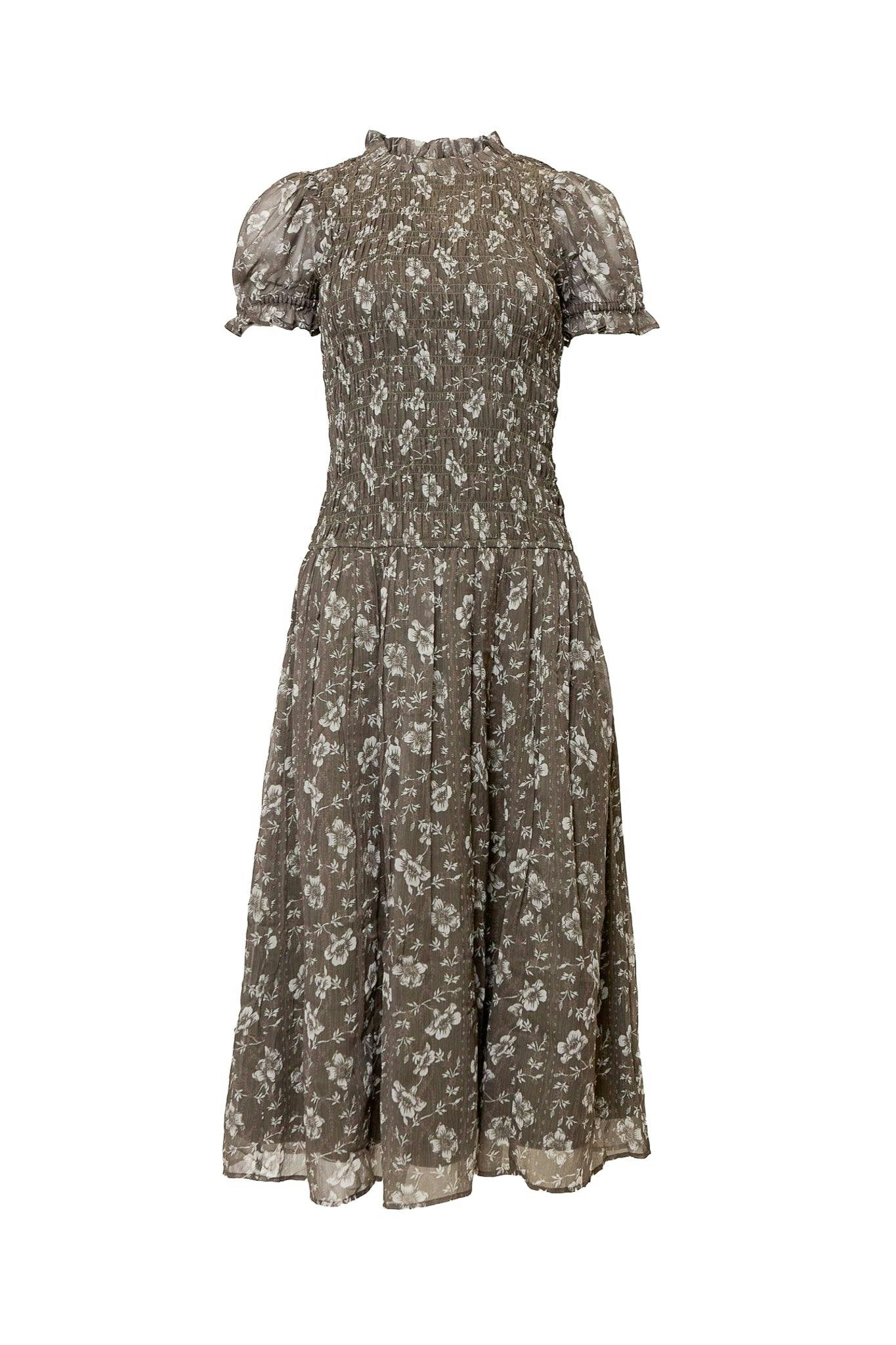 Jennifer Dress in Olive Blossom
