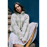 adult wool bomber jacket - polka dots