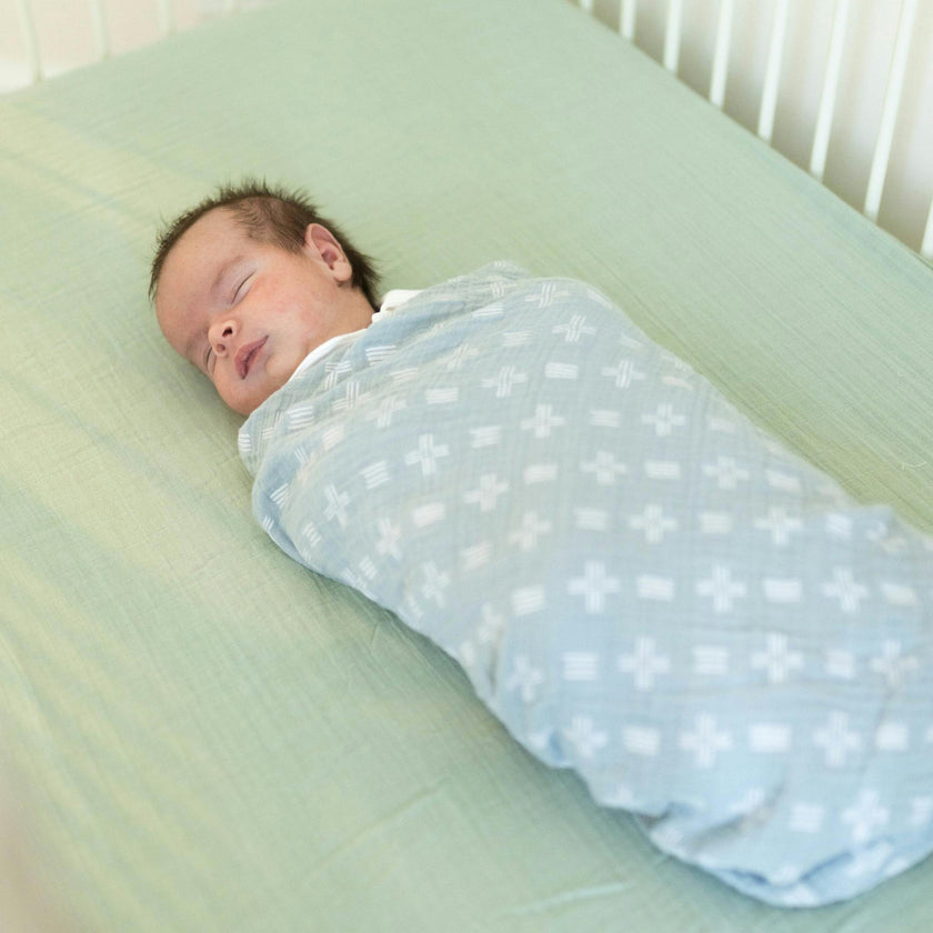 Kaleidoscope Evergreen Cotton Fitted Crib Sheet