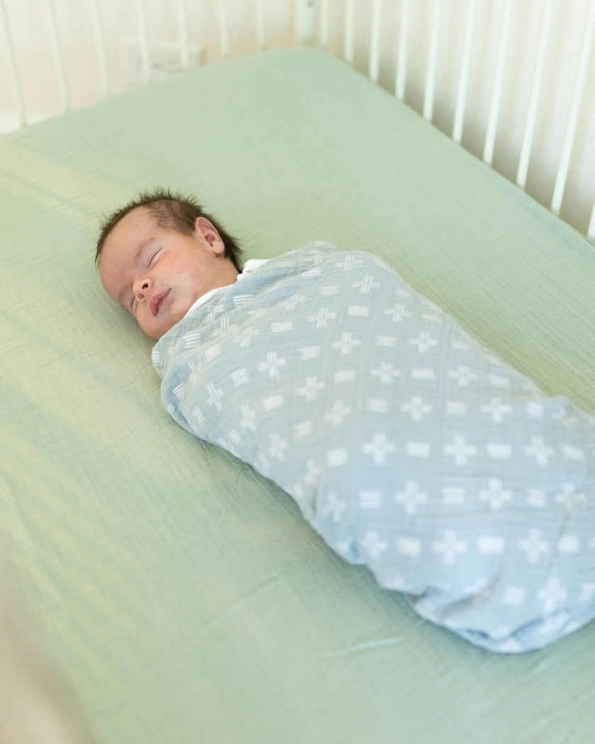 Kaleidoscope Evergreen Cotton Fitted Crib Sheet