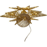 15-Inch Twinkling LED Gold Starburst Tree Topper
