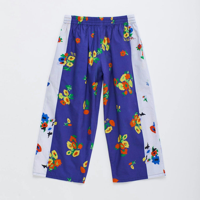 BLOSSOM PATCHWORK PANTS BLUE