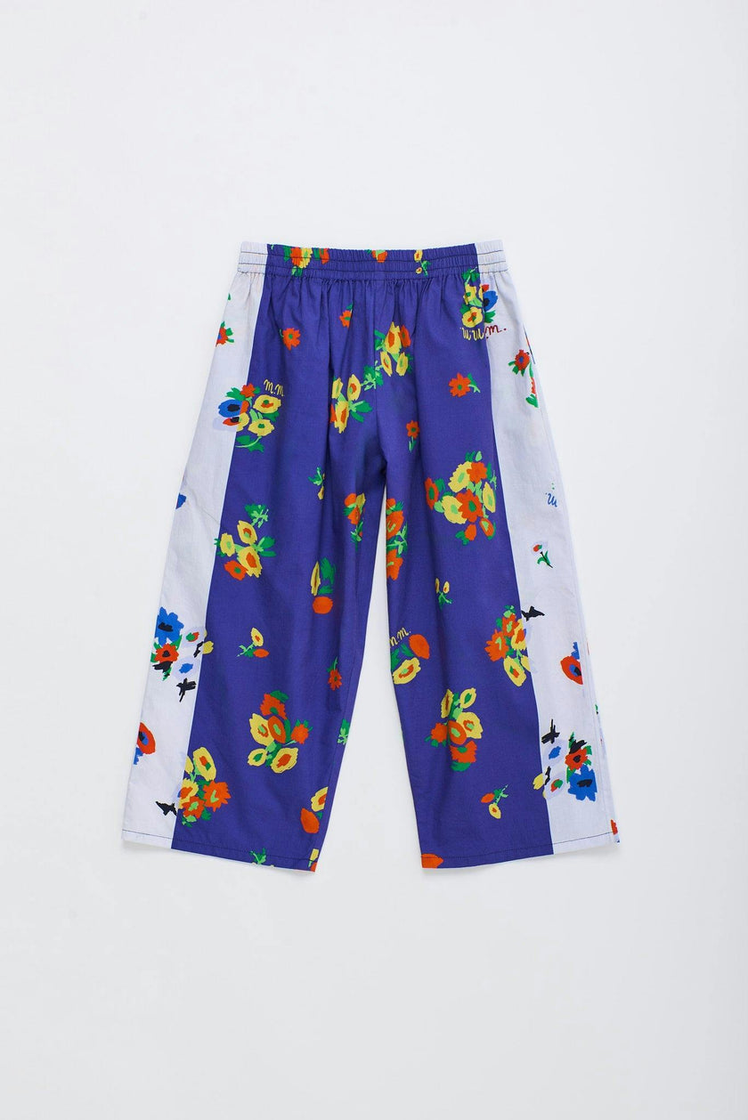 BLOSSOM PATCHWORK PANTS BLUE
