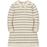 Organic Long Sleeve Peter Pan Collar Sweater Dress, White