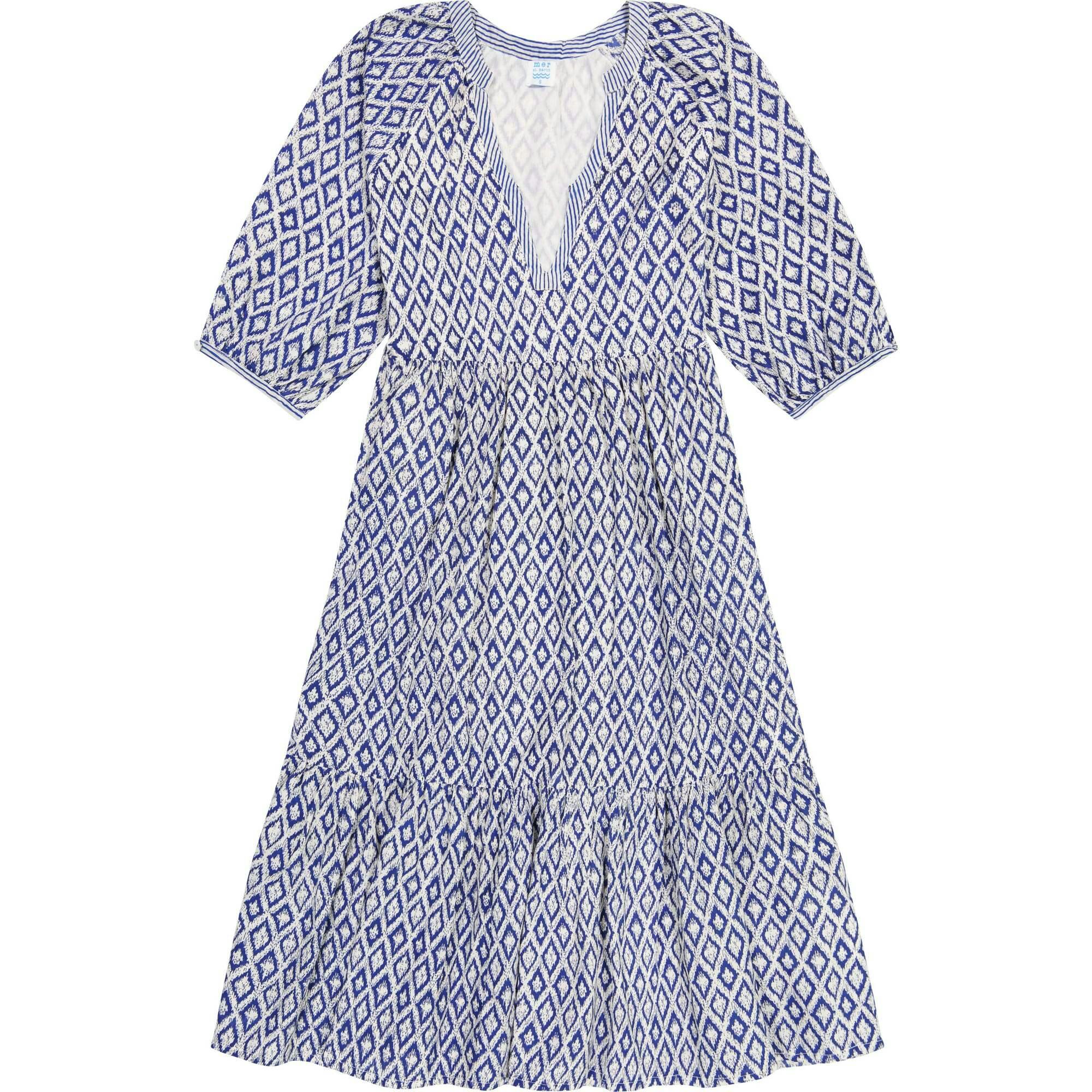 Women's Martine V-Neck Popover Dress, White