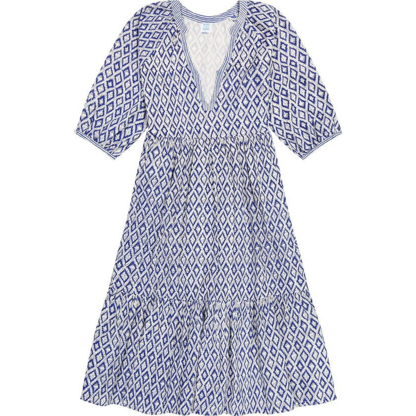 Women's Martine V-Neck Popover Dress, White