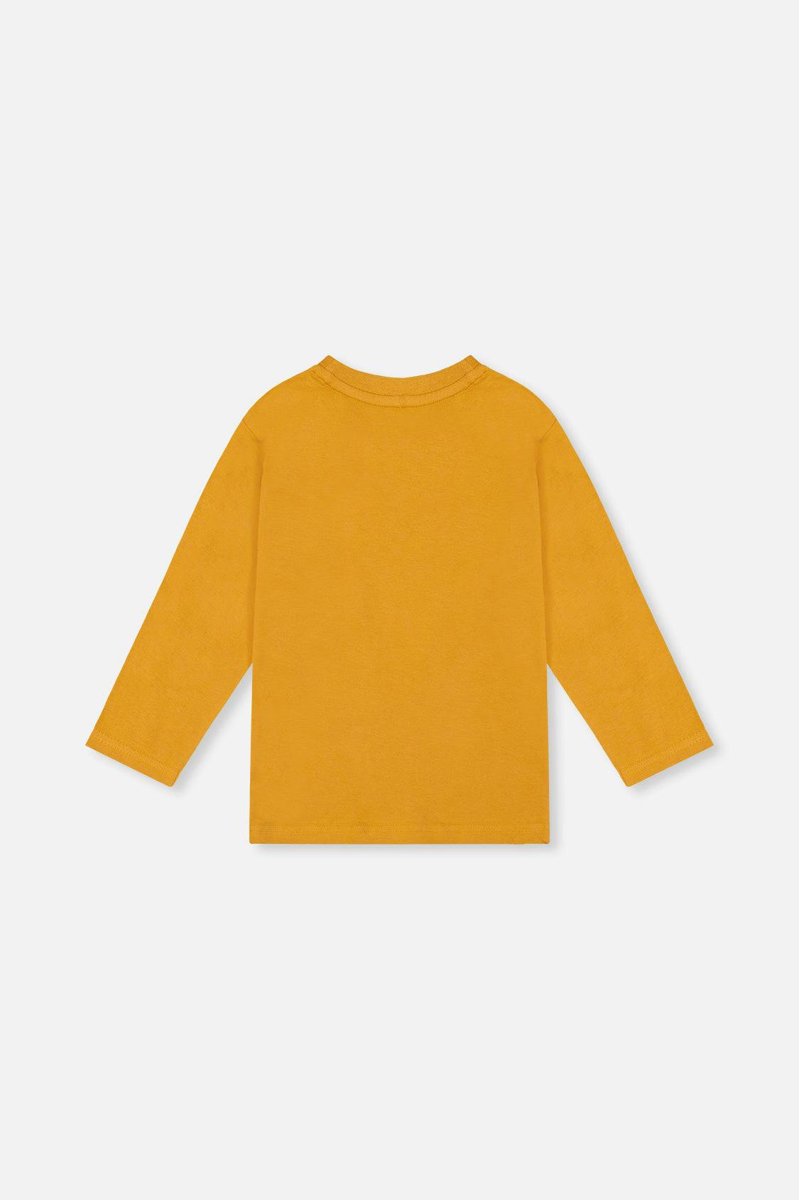 Long Sleeve Organic Cotton T-Shirt Mustard Yellow