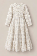 Mini Sinead Dress in Ivory Gilded Tulle