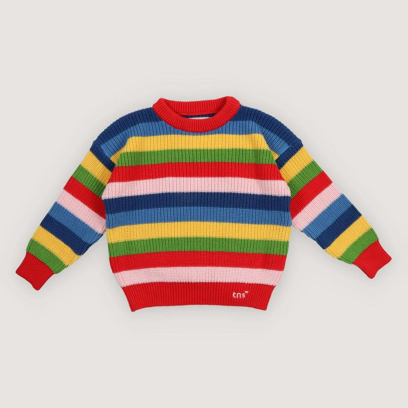Canela Jumper Tulip Red Multicolor Stripes