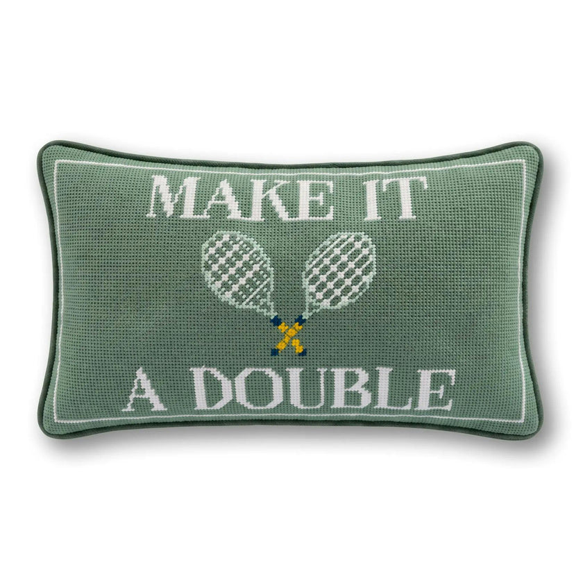 Make It A Double Needlepoint Pillow