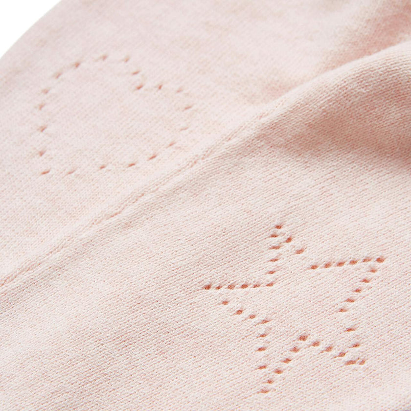 Pointelle Heart Crawler Set - Pink