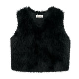 Black Faux Fur Chic Vest