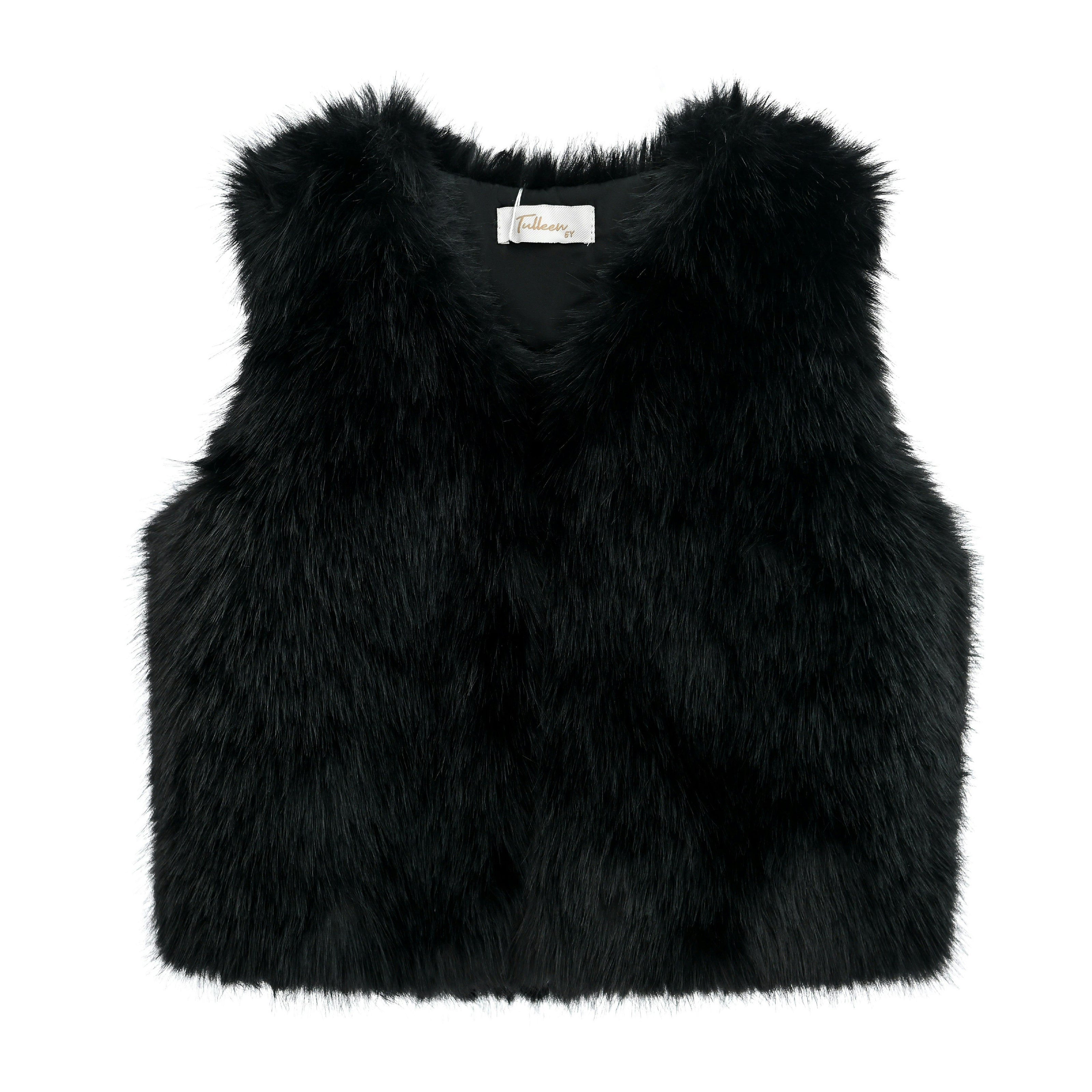 Black Faux Fur Chic Vest
