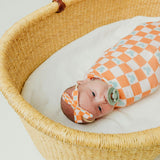 Ribbon Baby Bow - Mickey Mouse Check