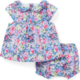 Baby Floral Ruffle Collar Matching Set