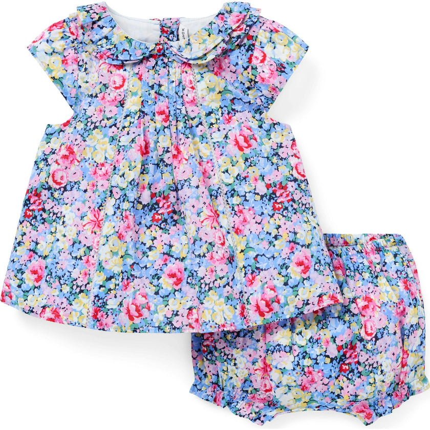 Baby Floral Ruffle Collar Matching Set