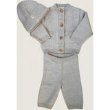 Merino Wool Baby Gift Set in Heather Brown