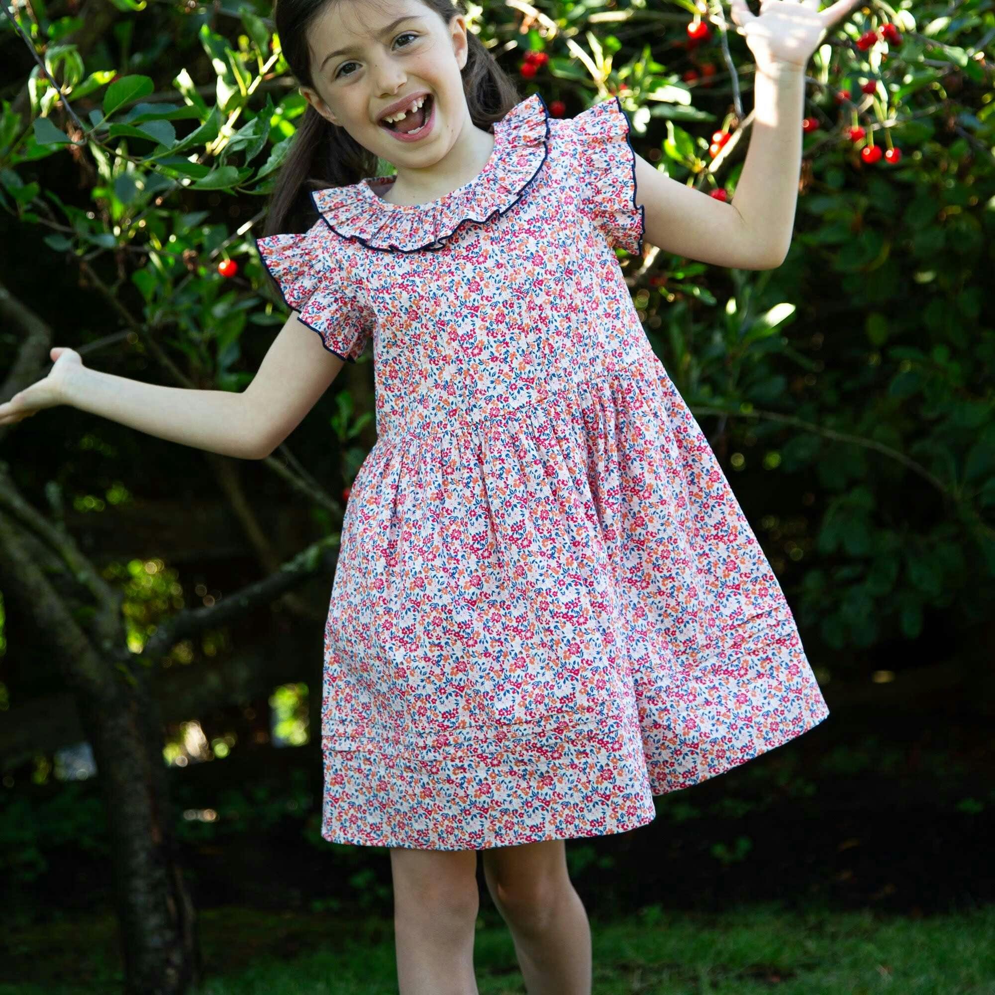 Girls Ana Dress with Ruffles