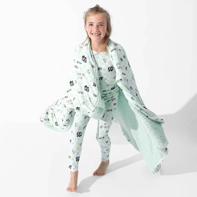 Minecraft: Sleep Repeat Bamboo Sherpa Blanket