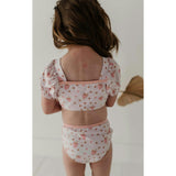 Girl's Puff Sleeve Swimsuit