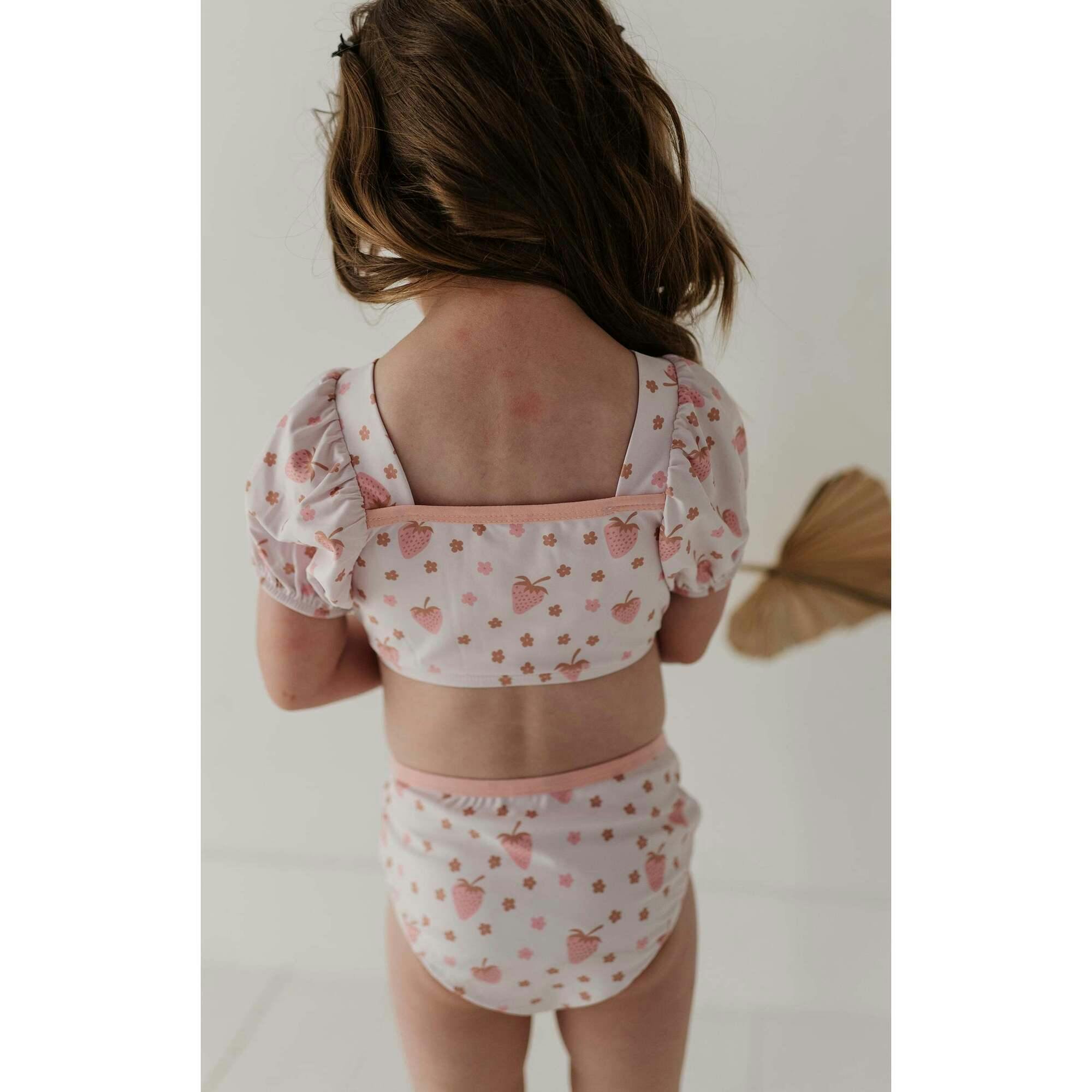 Girl's Puff Sleeve Swimsuit