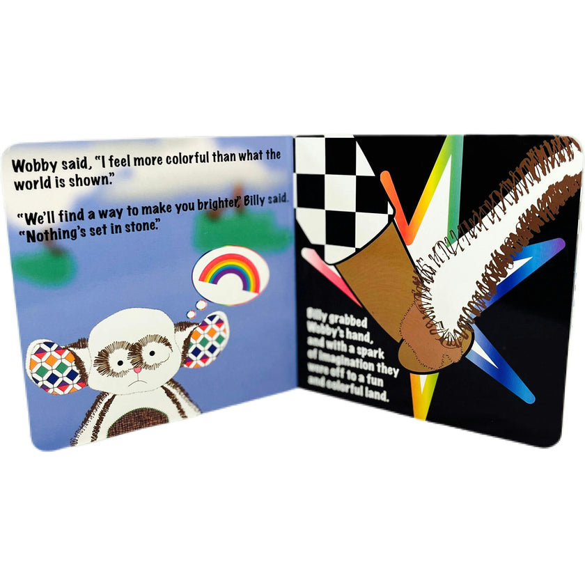 Rainbow Wobby Soft Toy & Infant Novel Set