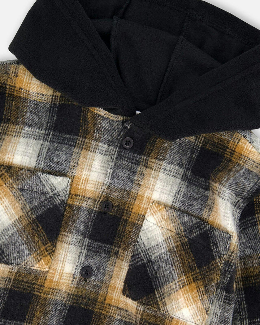 Hooded Polar Fleece Overshirt with Hood