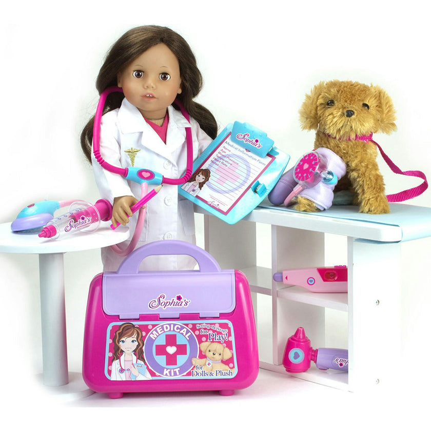 Sophia's 9-Piece Medical Kit with Realistic Devices and for 18" Dolls, Multi