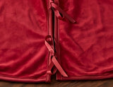 Luxurious Classic Velvet Garnet Red Christmas Tree Skirt 60"